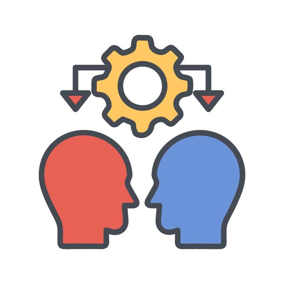 Conflict Management Icon Design vector