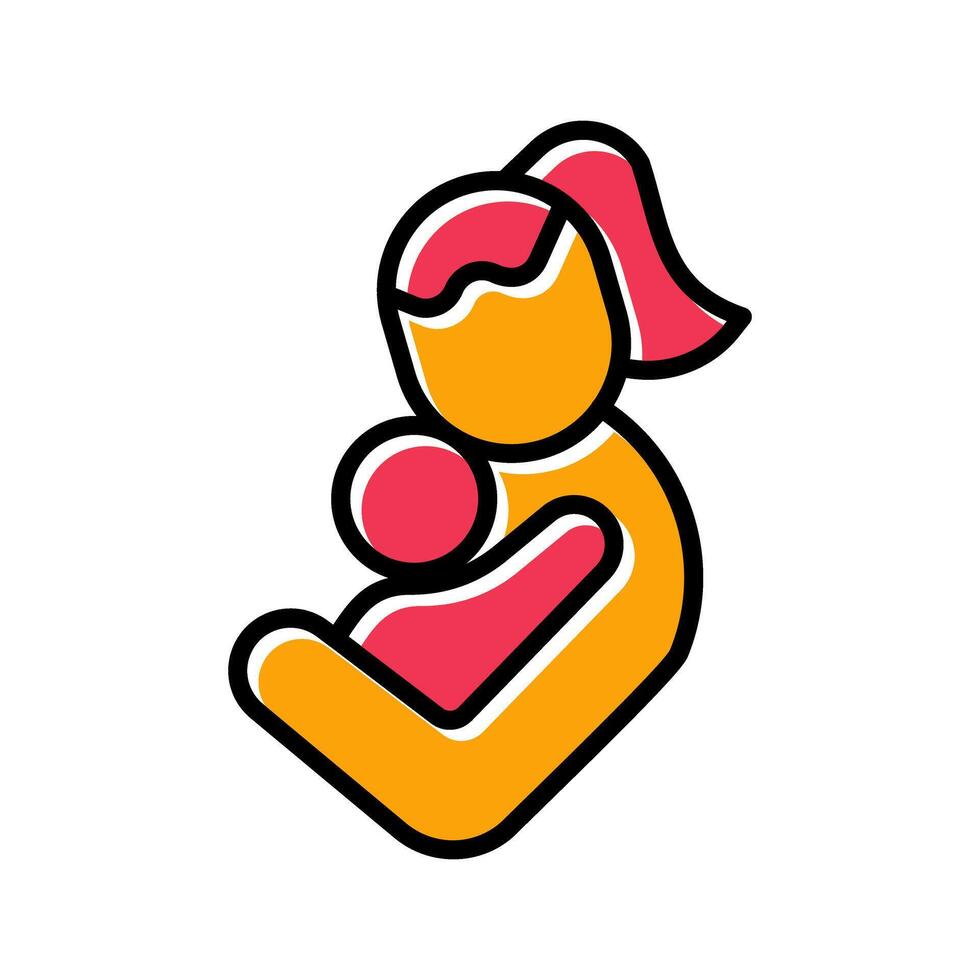 Mother and Child Icon Design vector