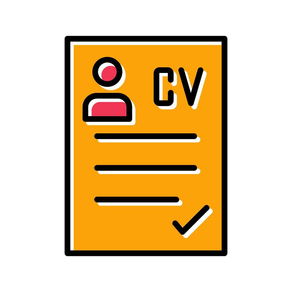 CV Icon Design vector