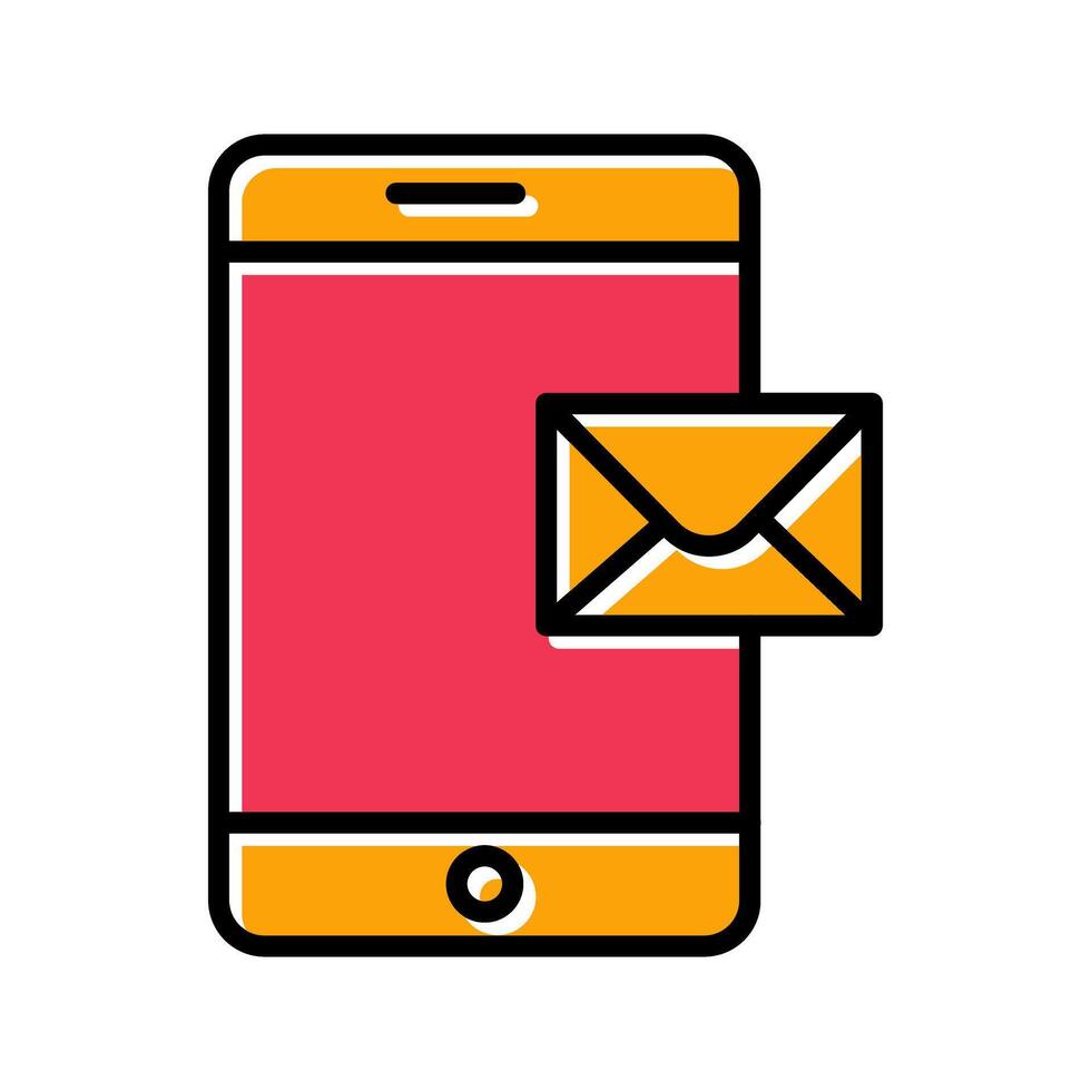 Mobile E-mail Icon Design vector