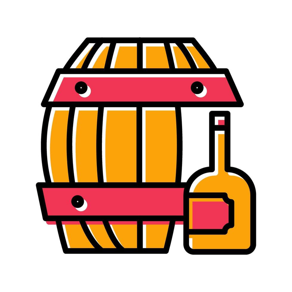 Wine Barrel Icon Design vector
