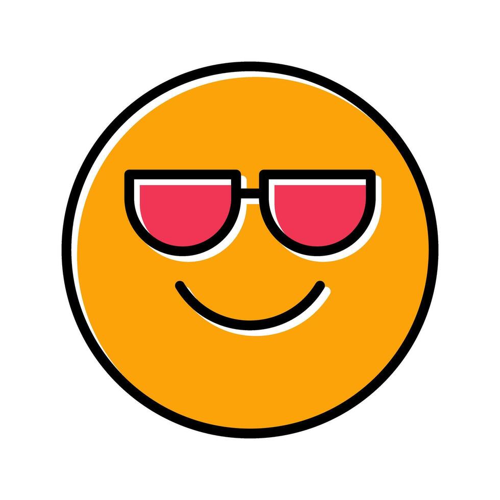 6 - Smiling Face with Sunglasse.eps vector