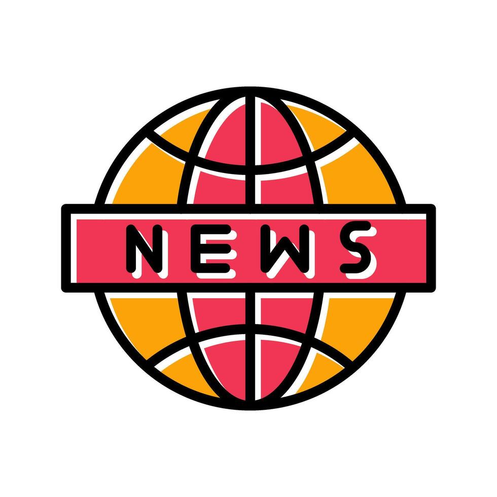 News Globe Icon Design vector