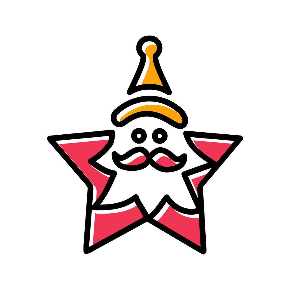 Santa Star Icon Design vector