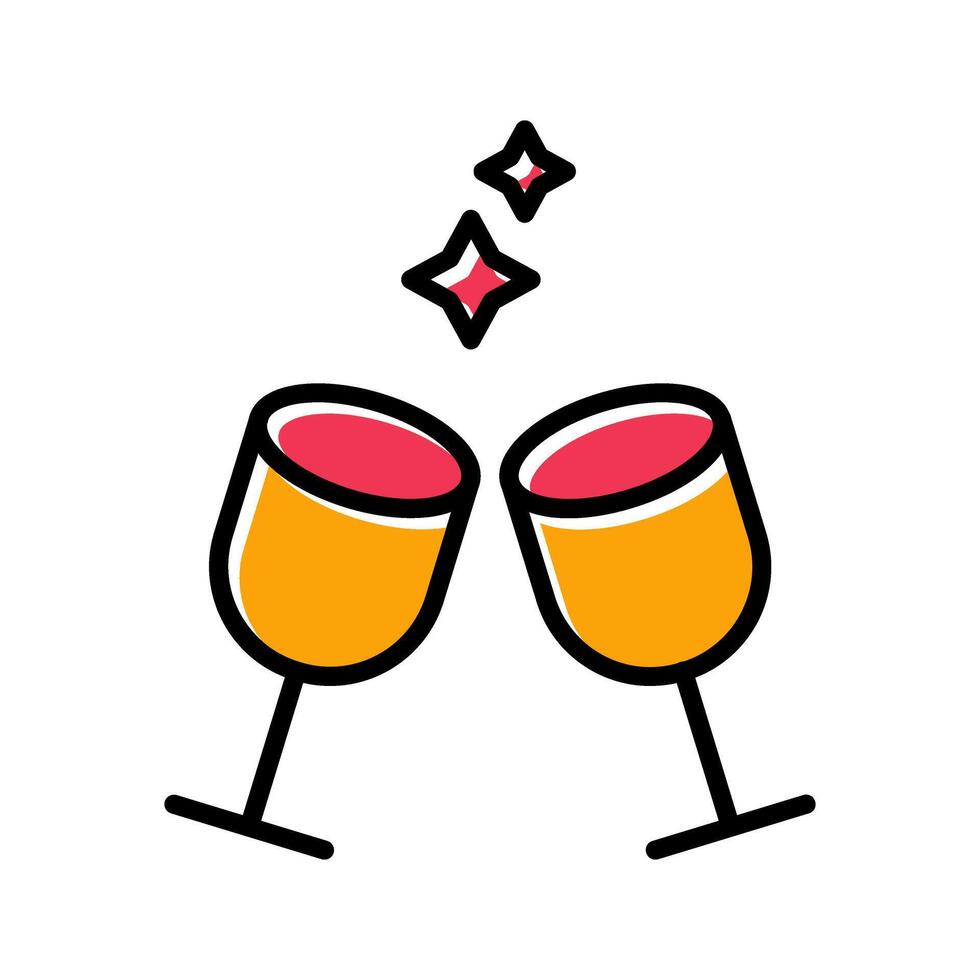 Wine Glasses Icon Design vector