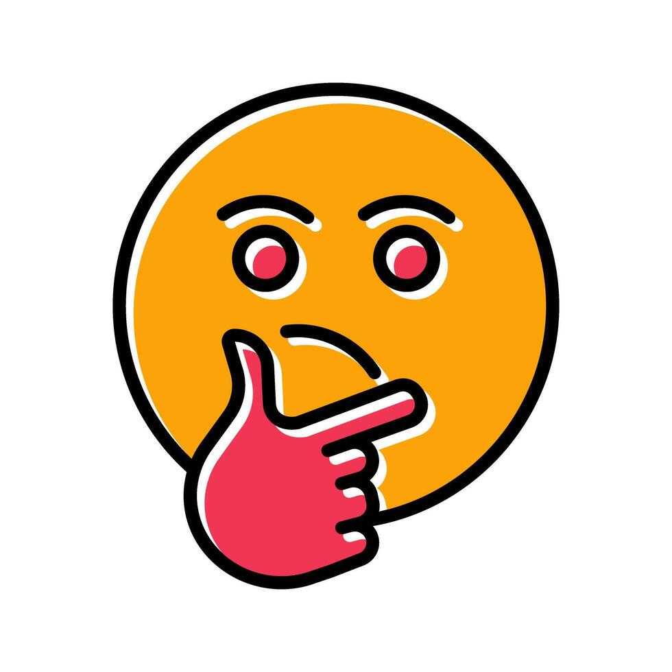 Thinking Face Icon Design vector