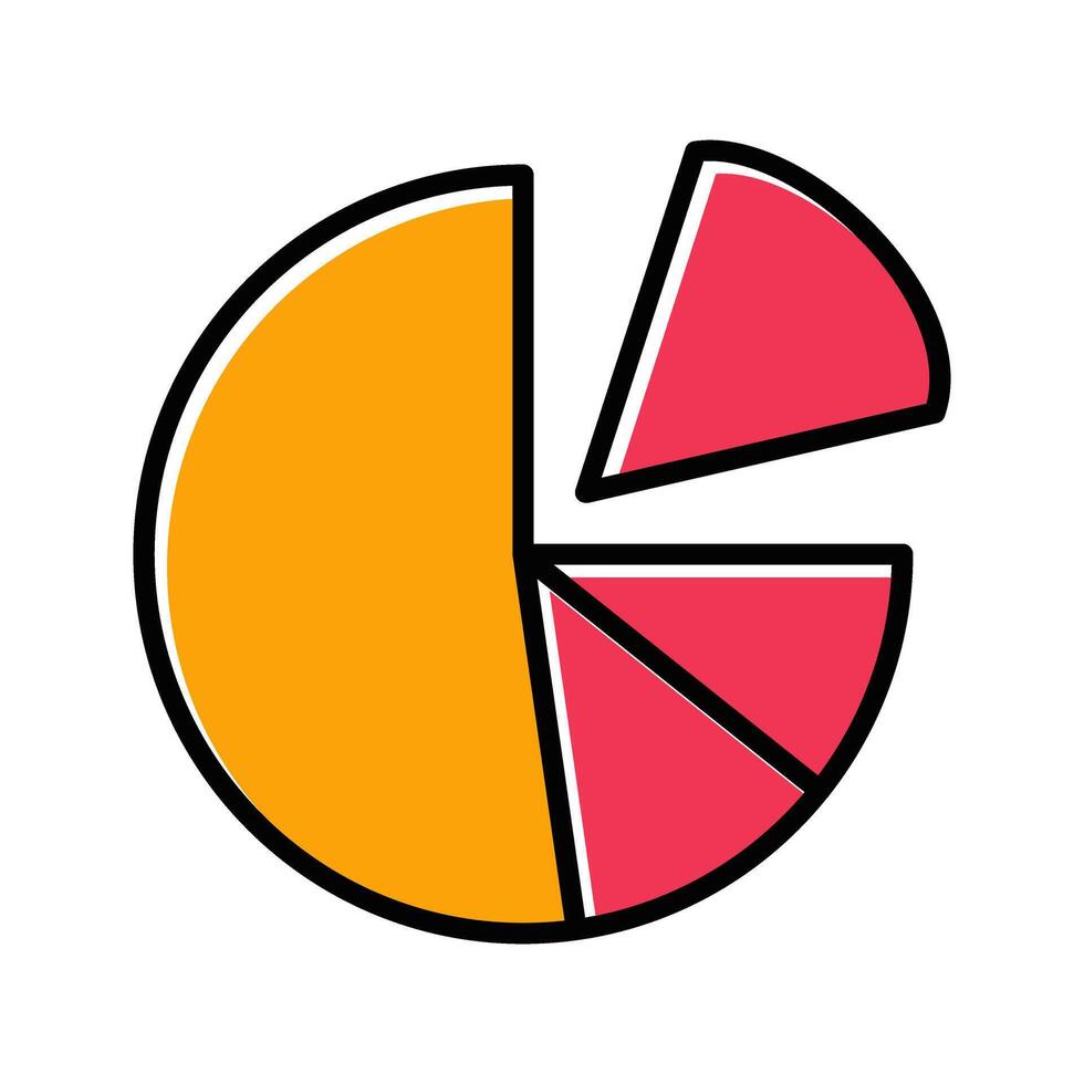 Pie Chart Icon Design vector