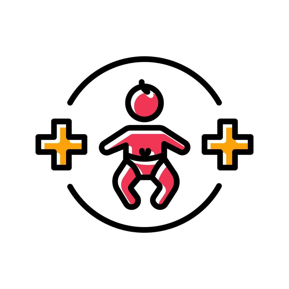 Pediatric Care Icon Design vector