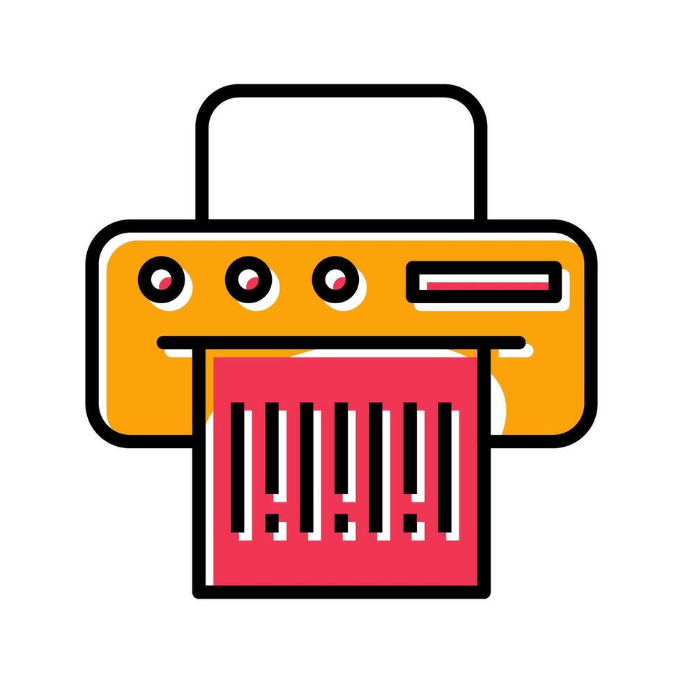 Barcode Printing Icon Design vector