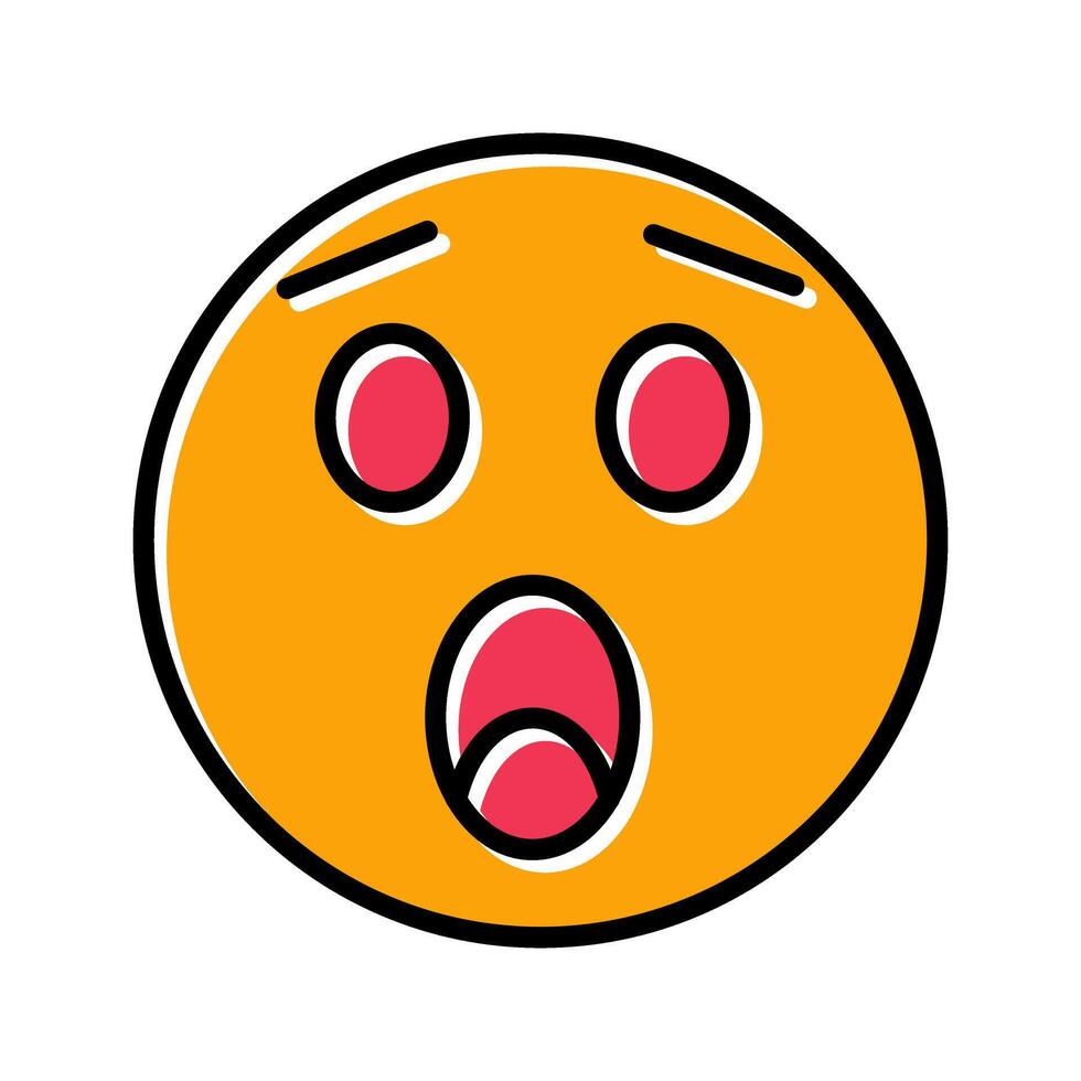 Astonished Face Icon Design vector