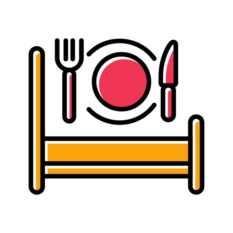 Breakfast in Bed Icon Design vector