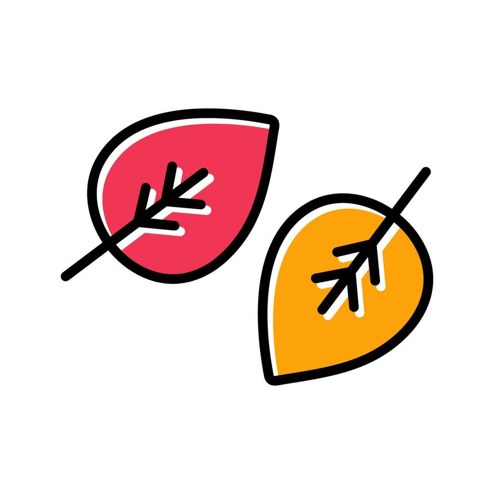 Fallen Leaf Icon Design vector
