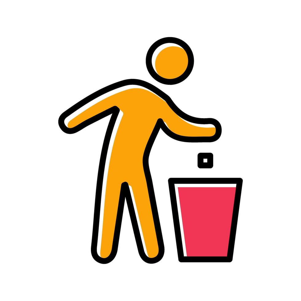 Litter in Bin Sign Icon Design vector