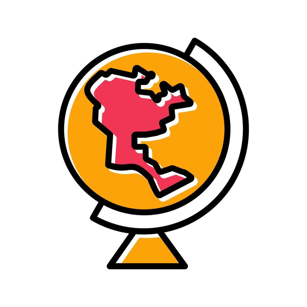 Earth Globe Americas Icon Design vector