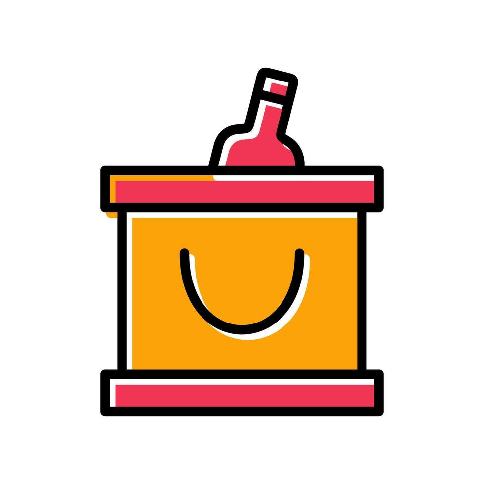 Wine Cooler Icon Design vector