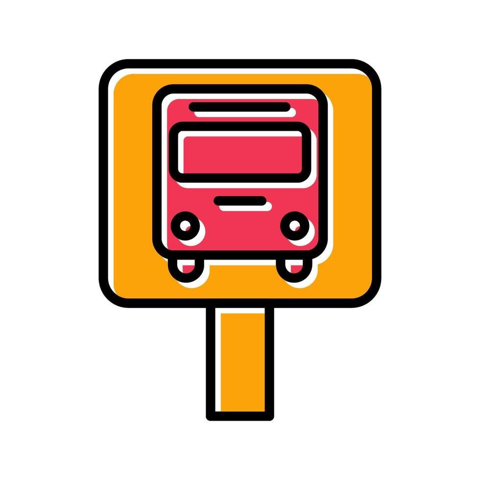 Bus Stop Icon Design vector