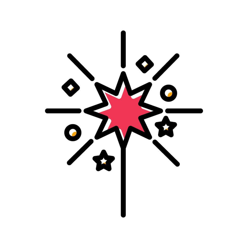 Sparklers Icon Design vector
