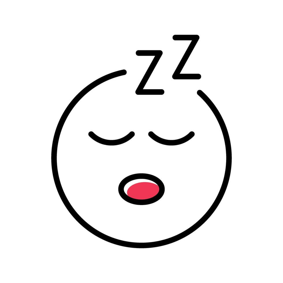 Sleeping Face Icon Design vector