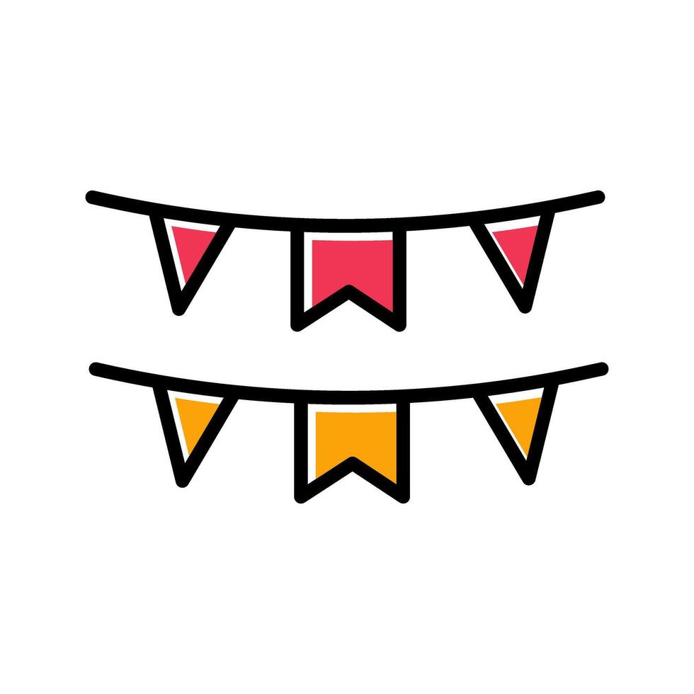 Bunting Flags Icon Design vector