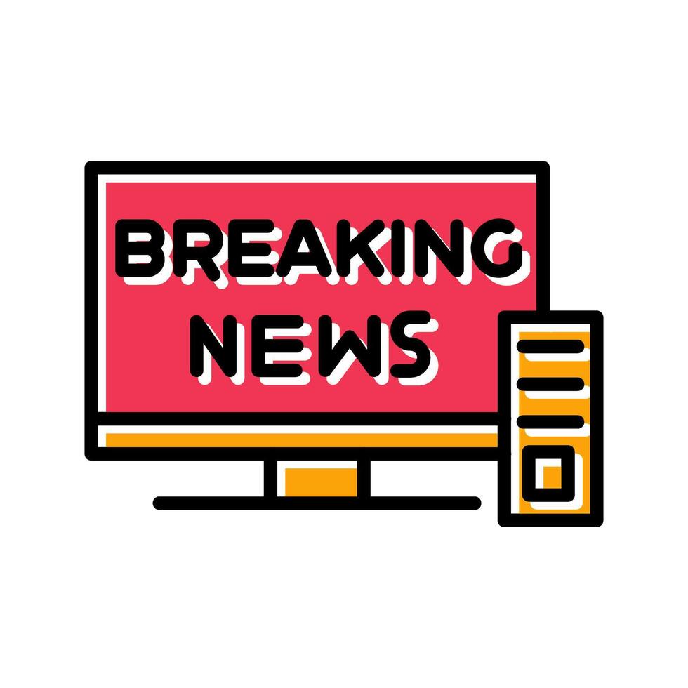 Breaking Story Icon Design vector