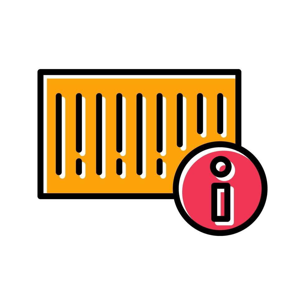 Barcode Product Info Icon Design vector