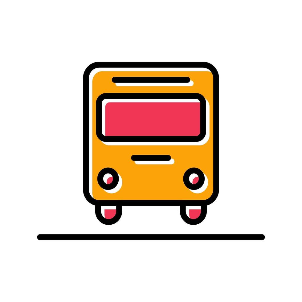 Oncoming Bus Icon Design vector