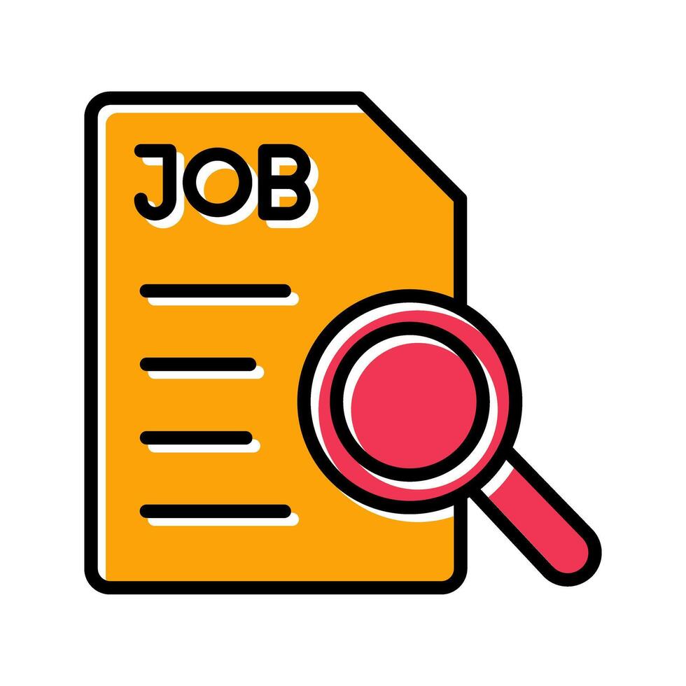 Job Search Icon Design vector
