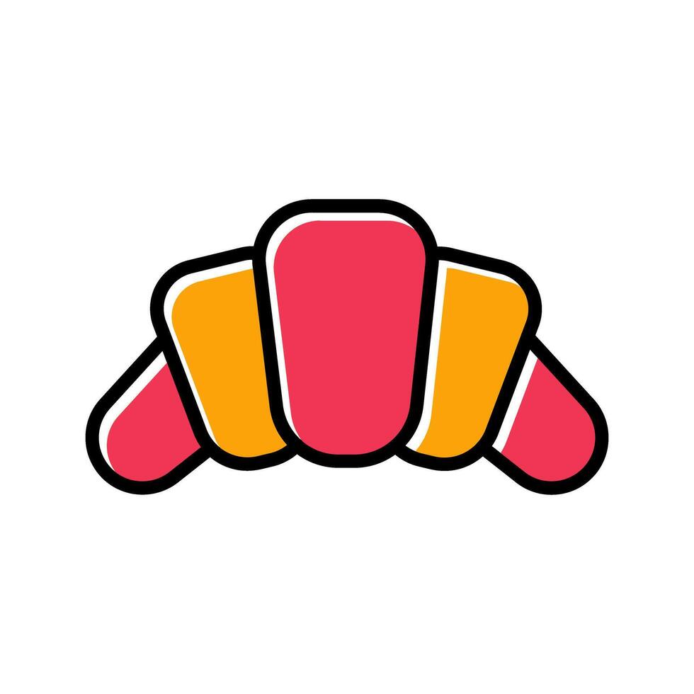 Croissant Icon Design vector