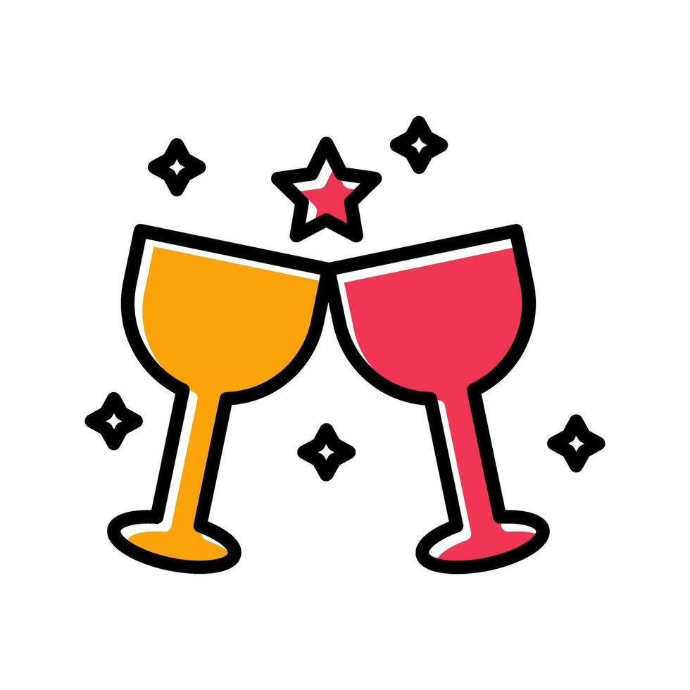 Wine Party Icon Design vector