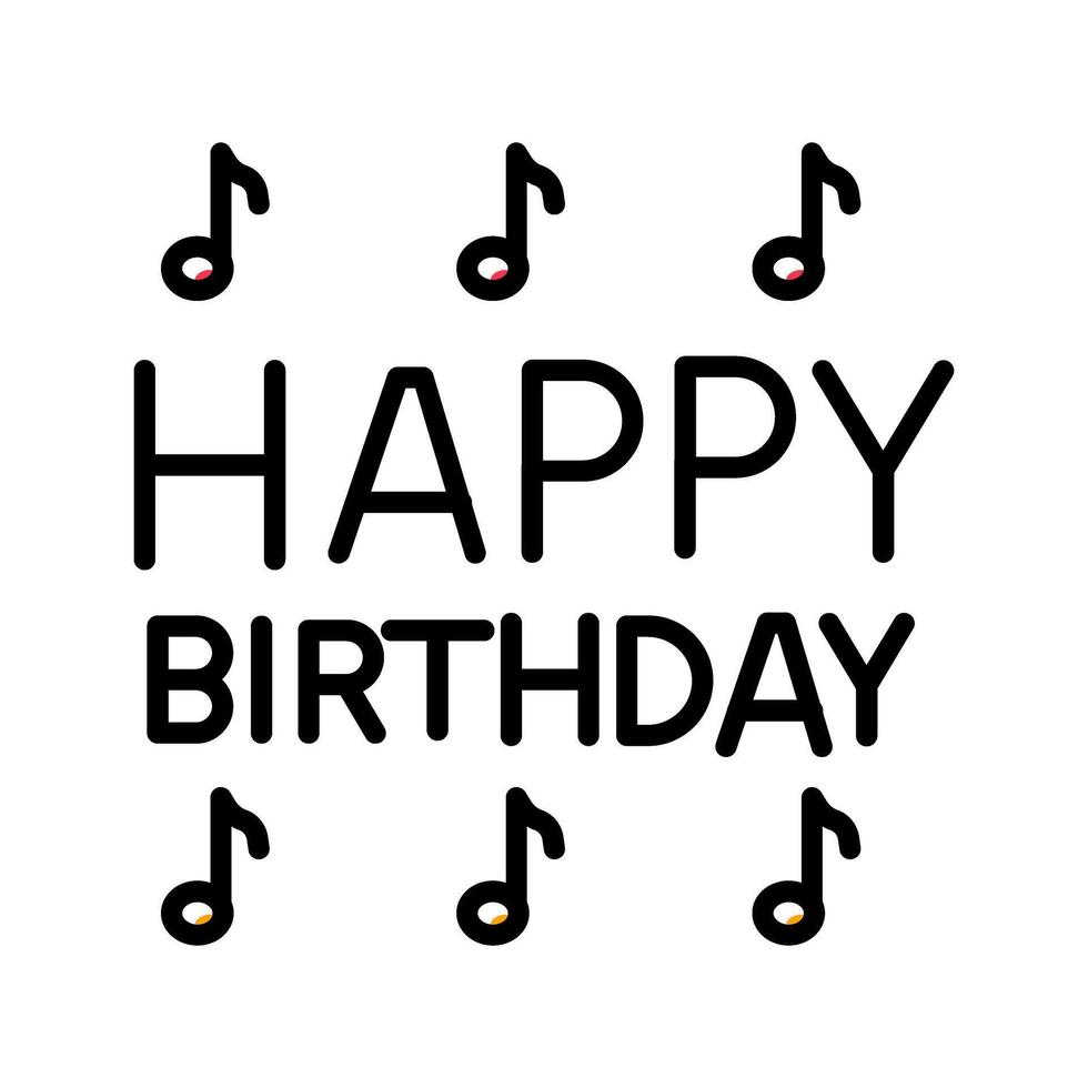 Happy Birthday Song Icon Design vector