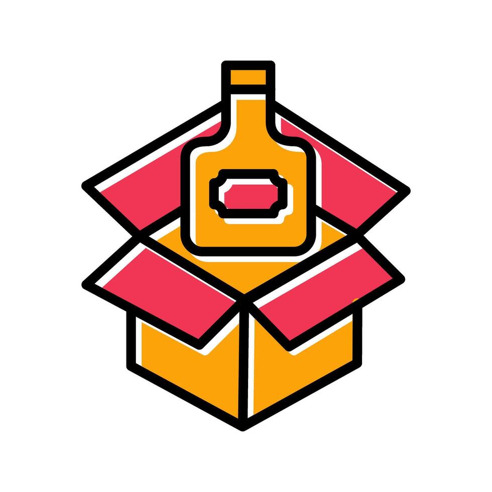 Wine Box Icon Design vector