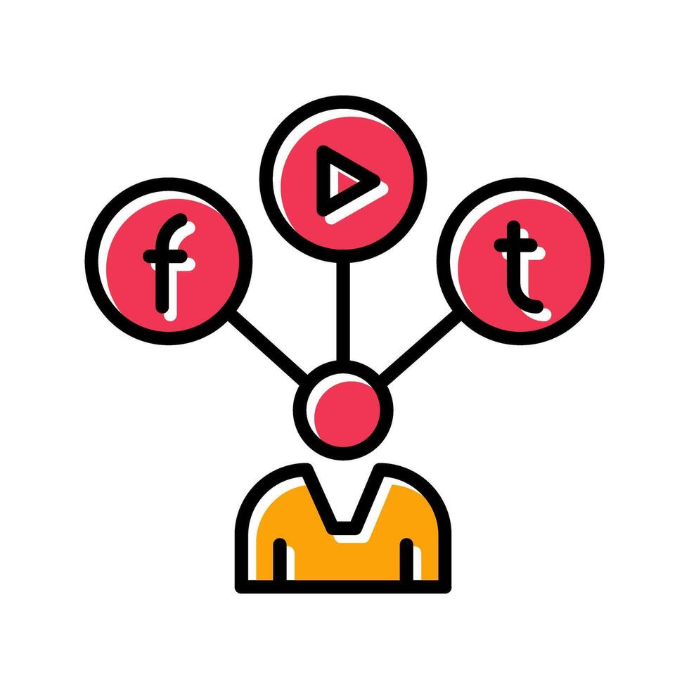Social Media Influencer Icon Design vector