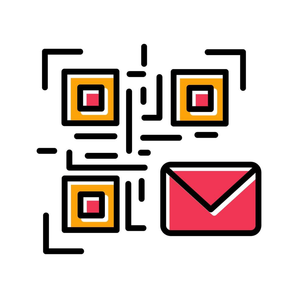 QR Code Email Icon Design vector