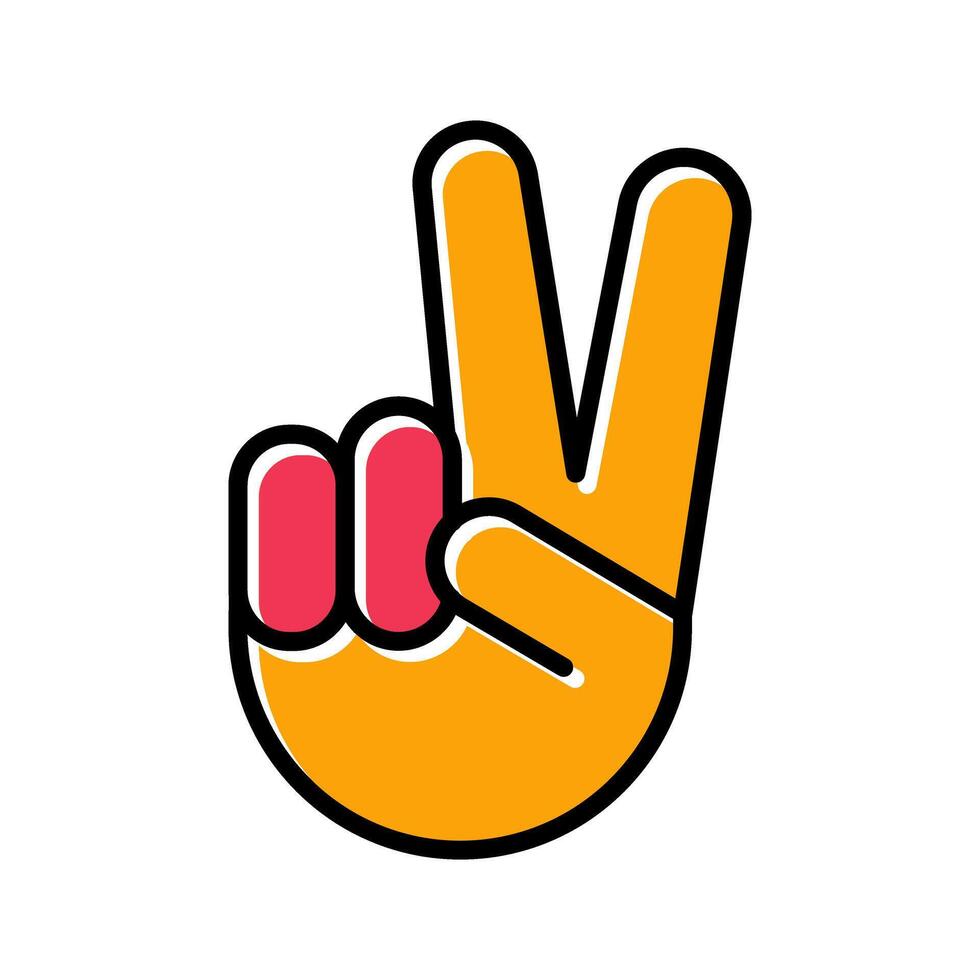 Victory Hand Icon Design vector