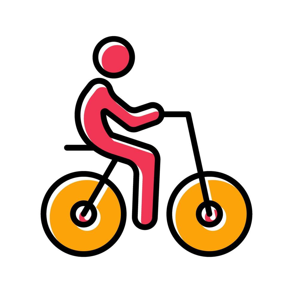Person Biking Icon Design vector