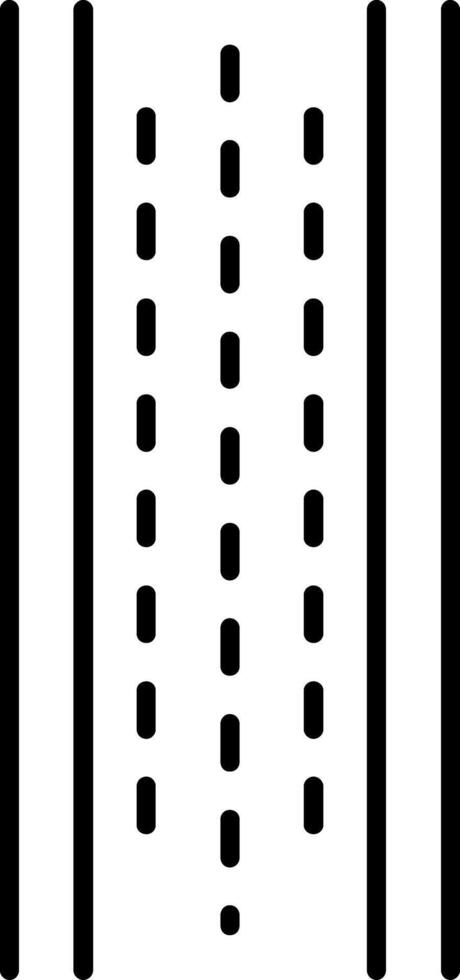 A black and white image of a road with a line of dots vector