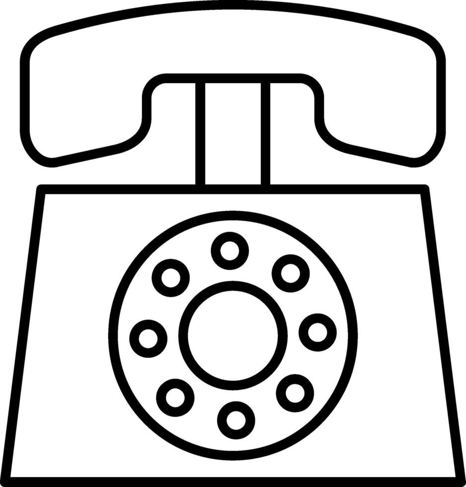 An old telephone icon on a white background vector