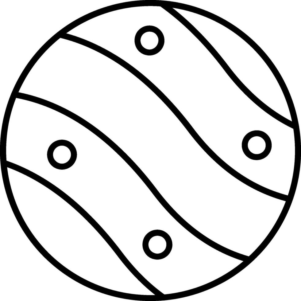 A black and white drawing of a ball with circles vector