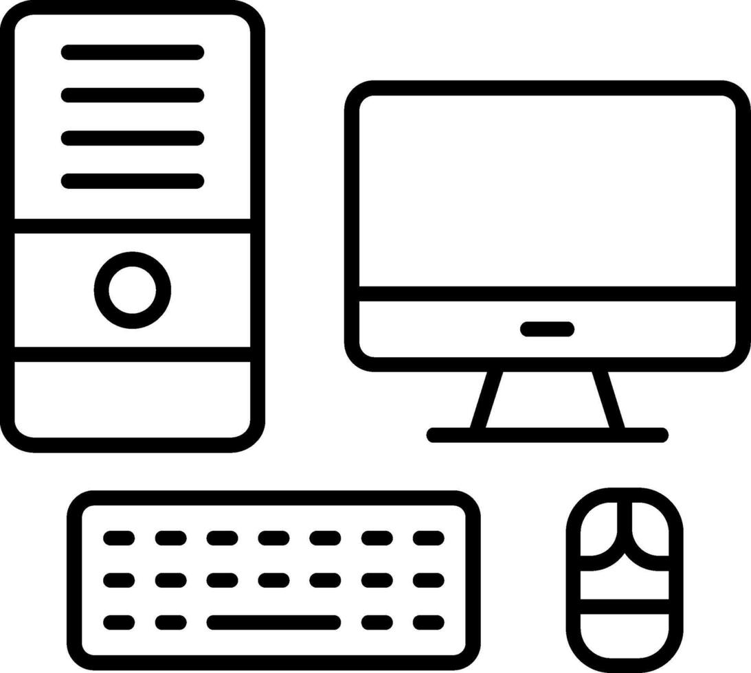Computer icon set illustration vector