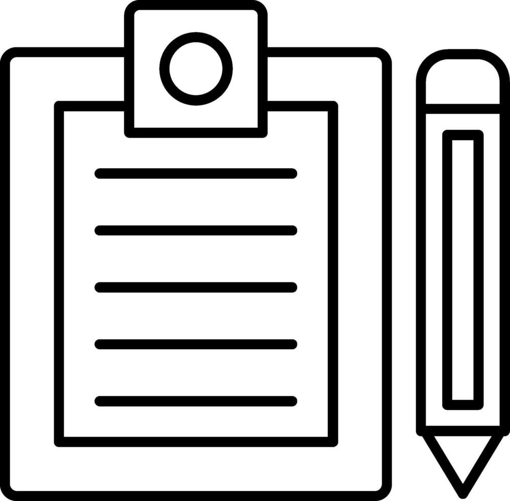 Clipboard and pen icon on white background vector