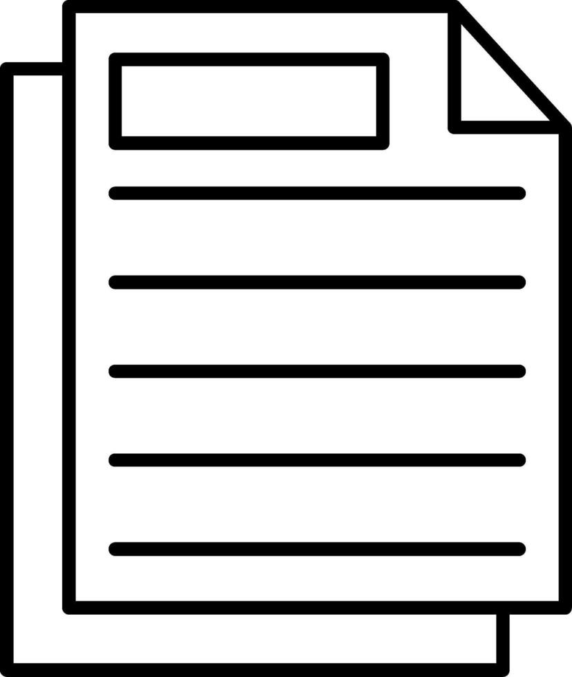 A black and white image of a document vector