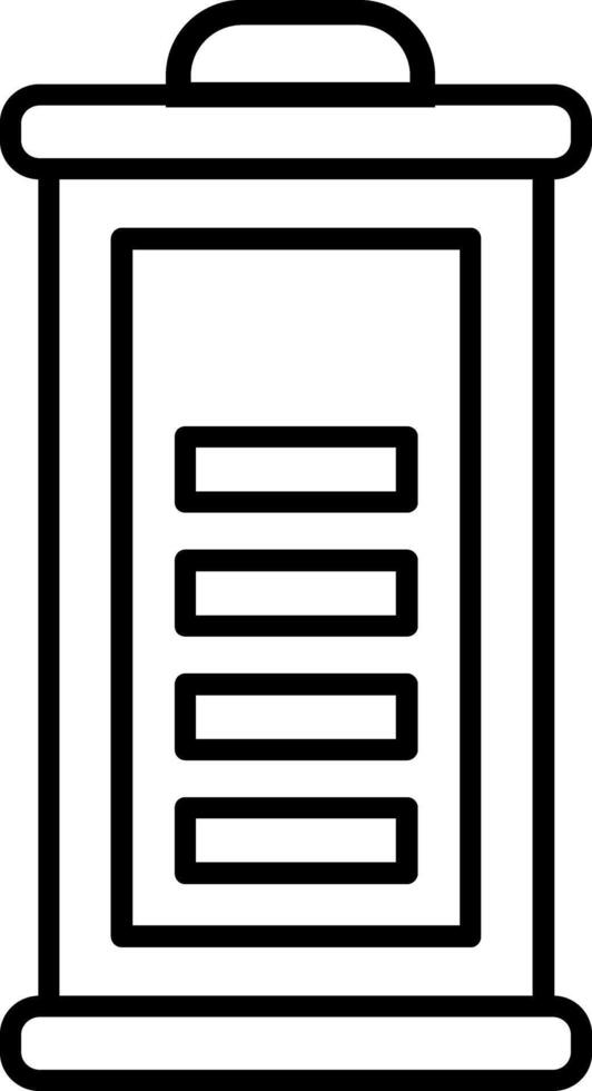 A black and white icon of a box vector
