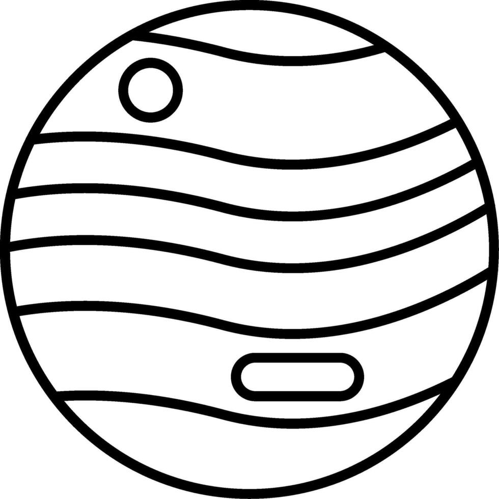 A black and white drawing of a planet vector