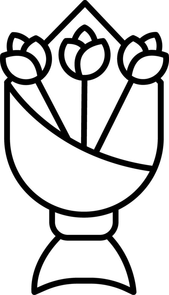 Bouquet Icon Design vector
