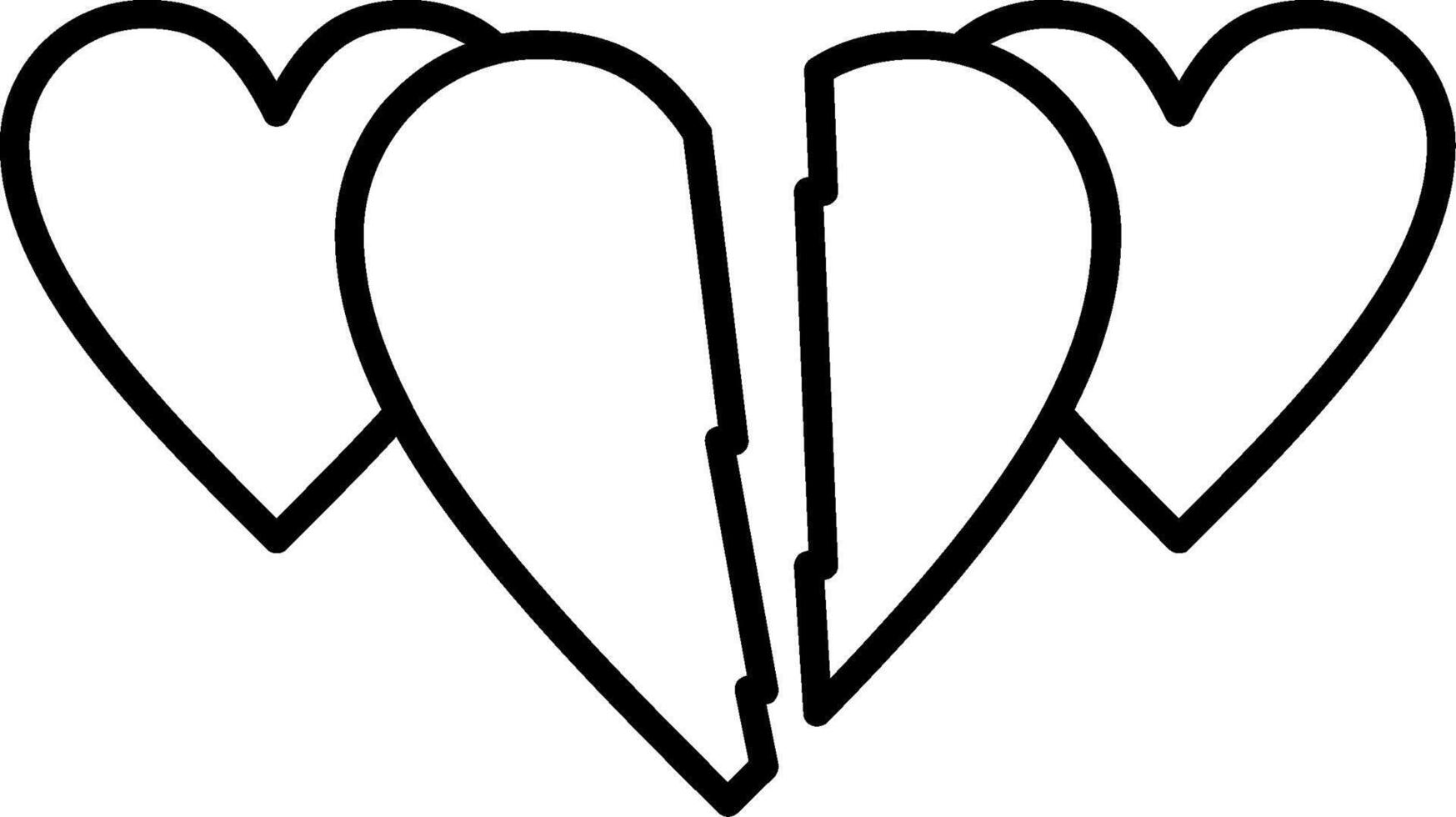 Broken Heart Icon Design vector