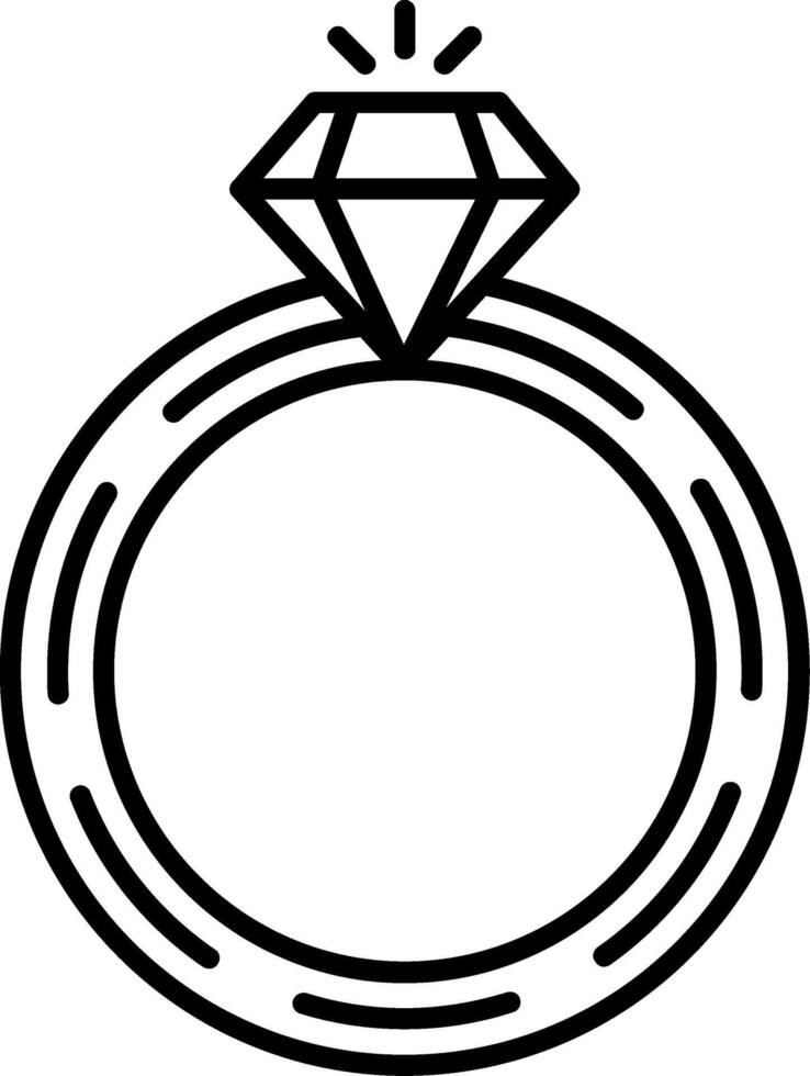 Engagement Ring Icon Design vector