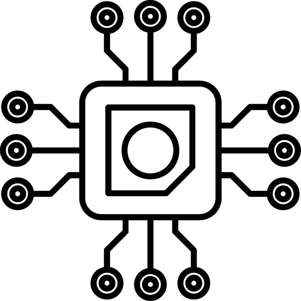 Cpu Icon Design vector