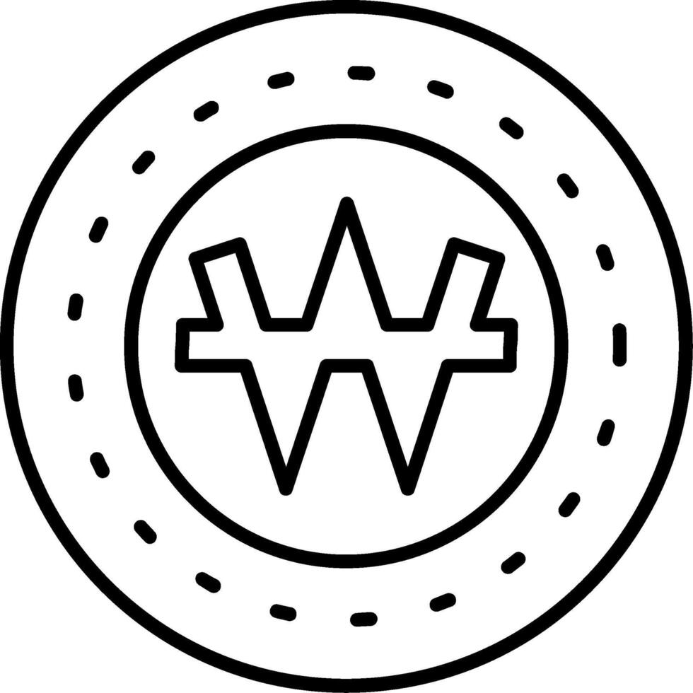 Won Icon Design vector
