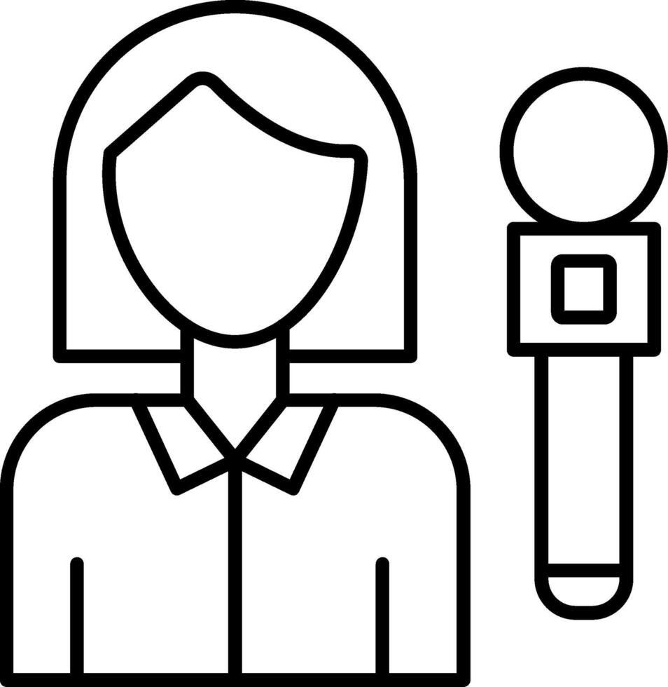 News Reporter Icon vector