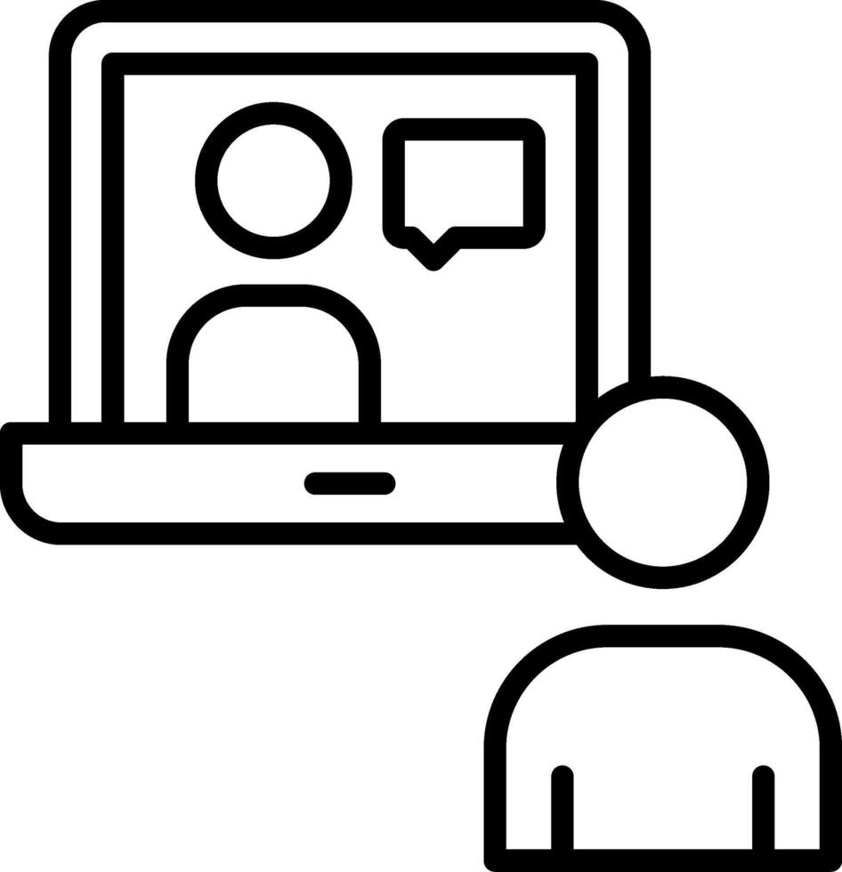 Online Conference Icon Design vector